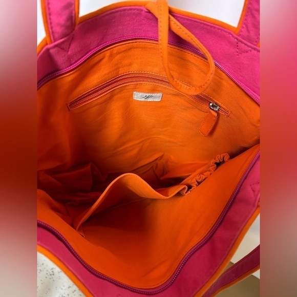 J.Jill pink orange large boho hippie minimalist Tote Shoulder bag - Picture 5 of 9